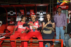 CCL 3 Telugu Warriors Team at LB Staidum, Hyderabad