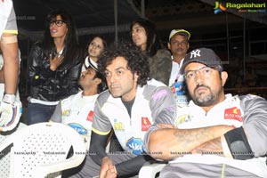 CCL 3 Telugu Warriors Team at LB Staidum, Hyderabad