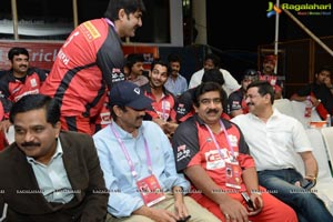 CCL 3 Telugu Warriors Team at LB Staidum, Hyderabad