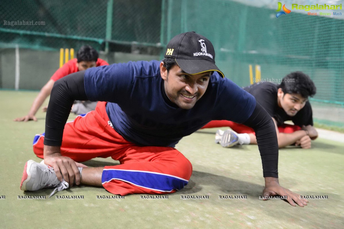 CCL Telugu Warriors Practice Match at Sportz, Hyderabad