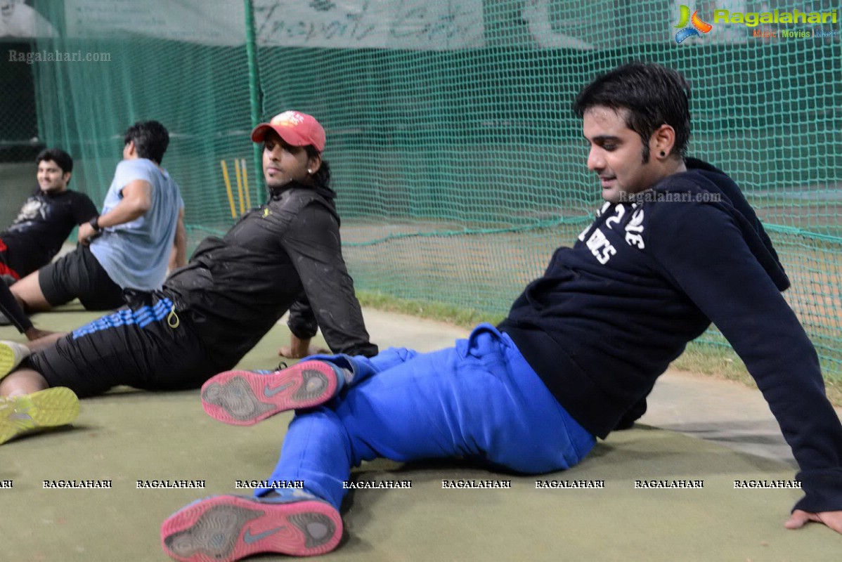 CCL Telugu Warriors Practice Match at Sportz, Hyderabad