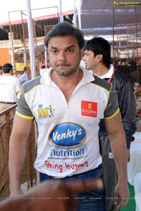 CCL 2013 Telugu Warriors Team at Taj Deccan, Hyderabad