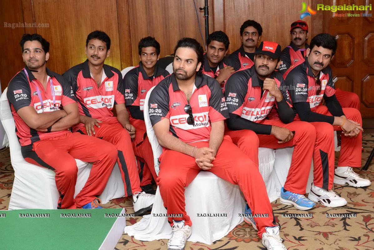 CCL 2013 Telugu Warriors Team at Taj Deccan, Hyderabad