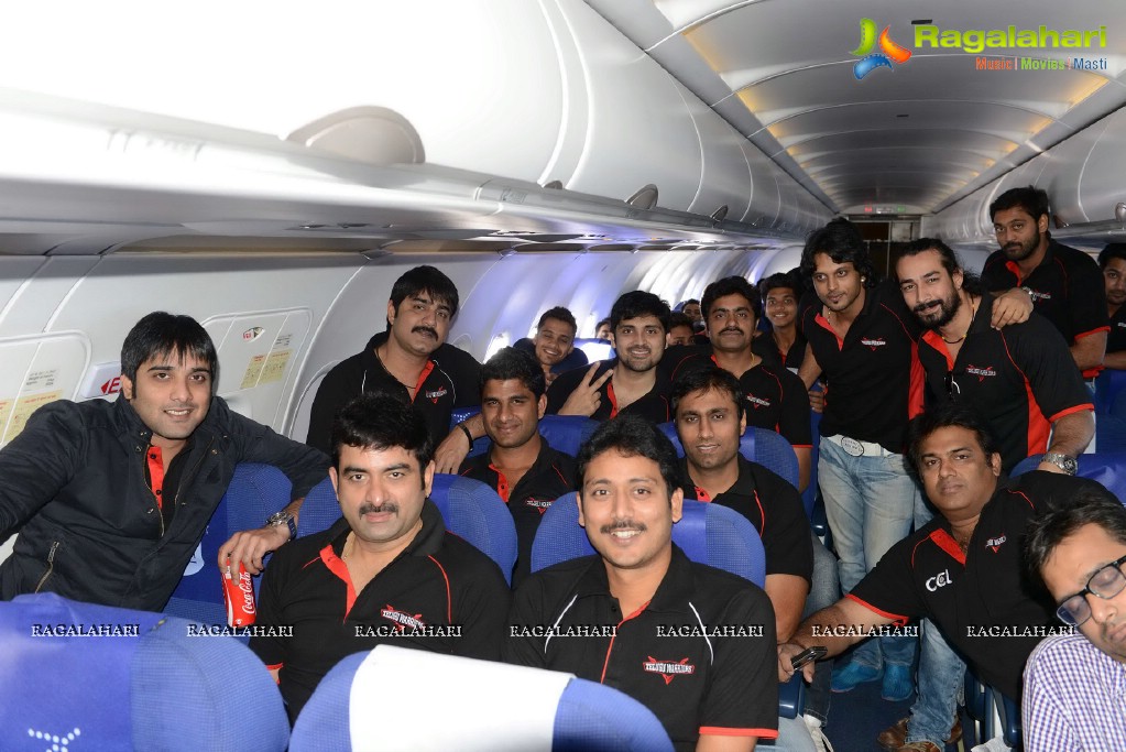 Celebrity Cricket League 3 Telugu Warriors Team Arrival at Kolkata