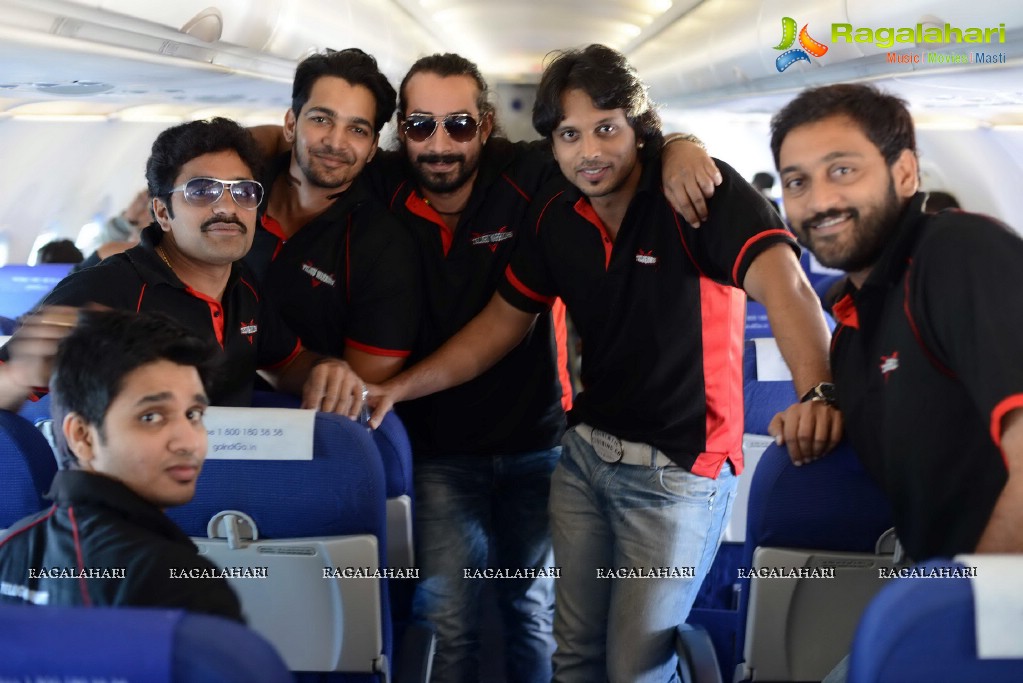 Celebrity Cricket League 3 Telugu Warriors Team Arrival at Kolkata