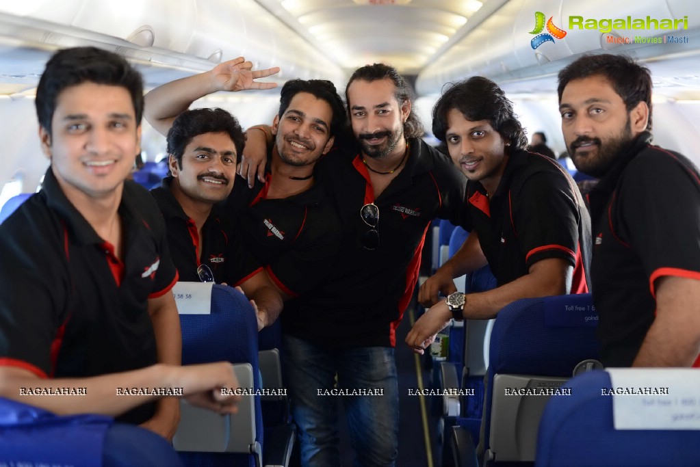 Celebrity Cricket League 3 Telugu Warriors Team Arrival at Kolkata