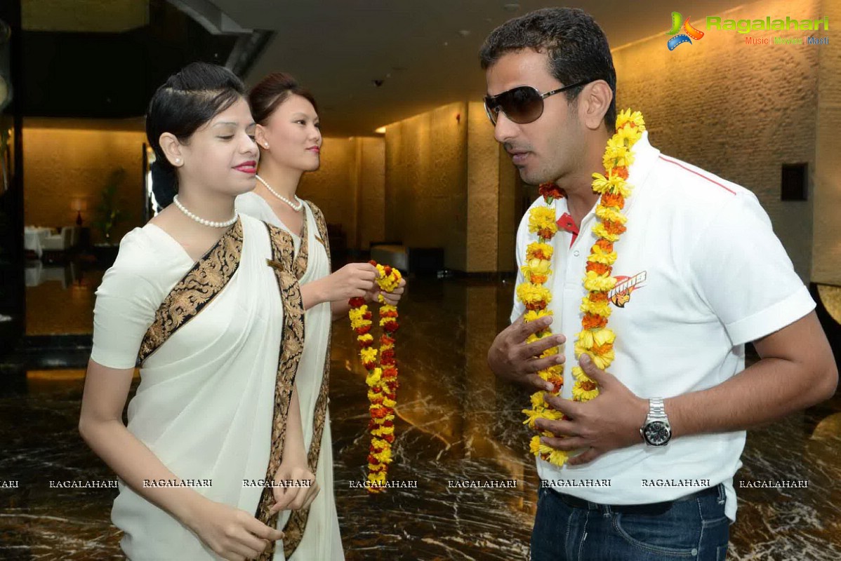 CCL 3 Chennai Rhinos Team at Park Hyatt, Hyderabad