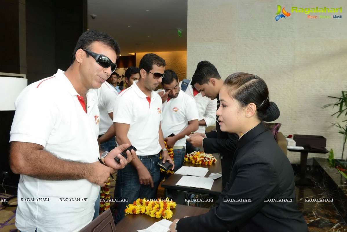 CCL 3 Chennai Rhinos Team at Park Hyatt, Hyderabad