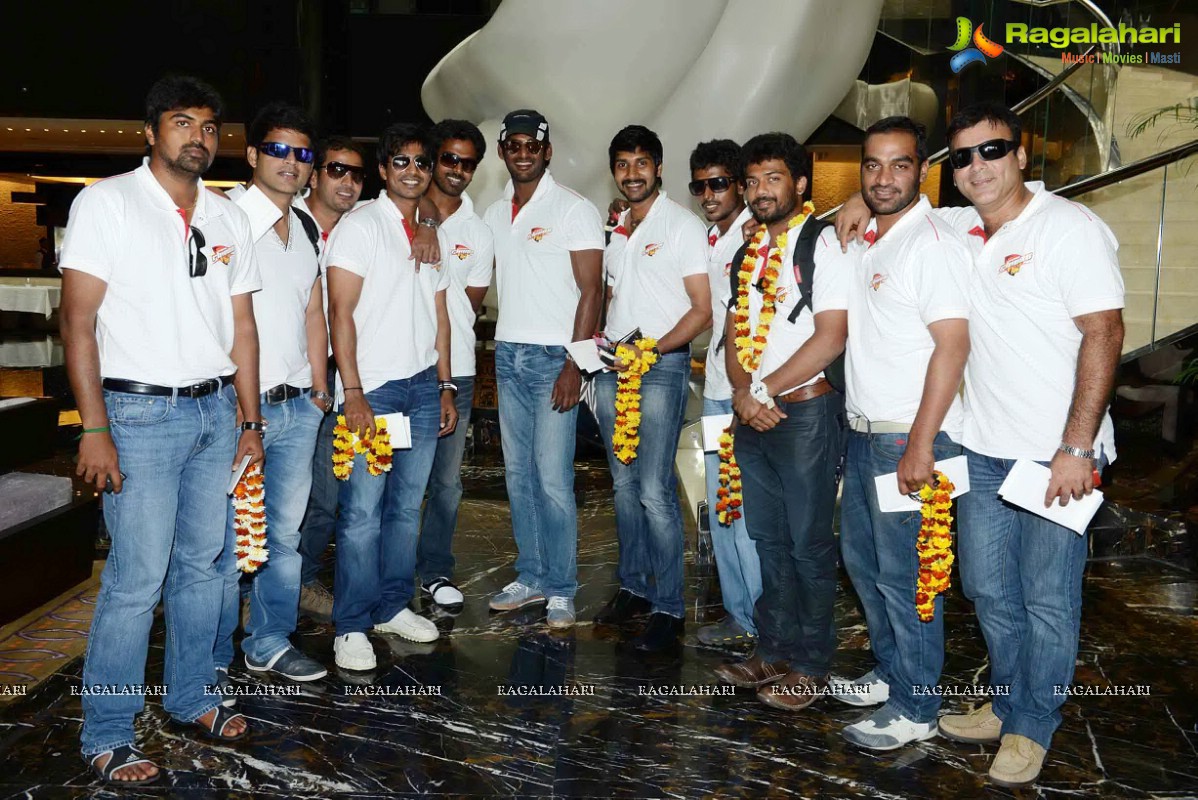 CCL 3 Chennai Rhinos Team at Park Hyatt, Hyderabad