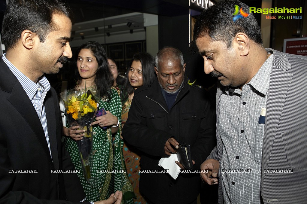 Ilaiyaraaja and Yuvan Shankar Raja arriving in Newark International Airport