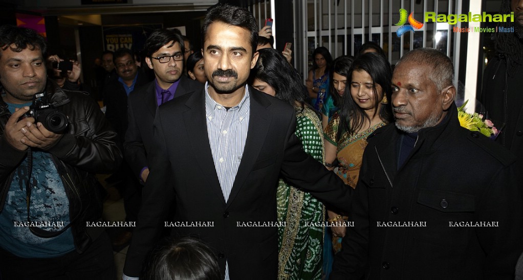 Ilaiyaraaja and Yuvan Shankar Raja arriving in Newark International Airport