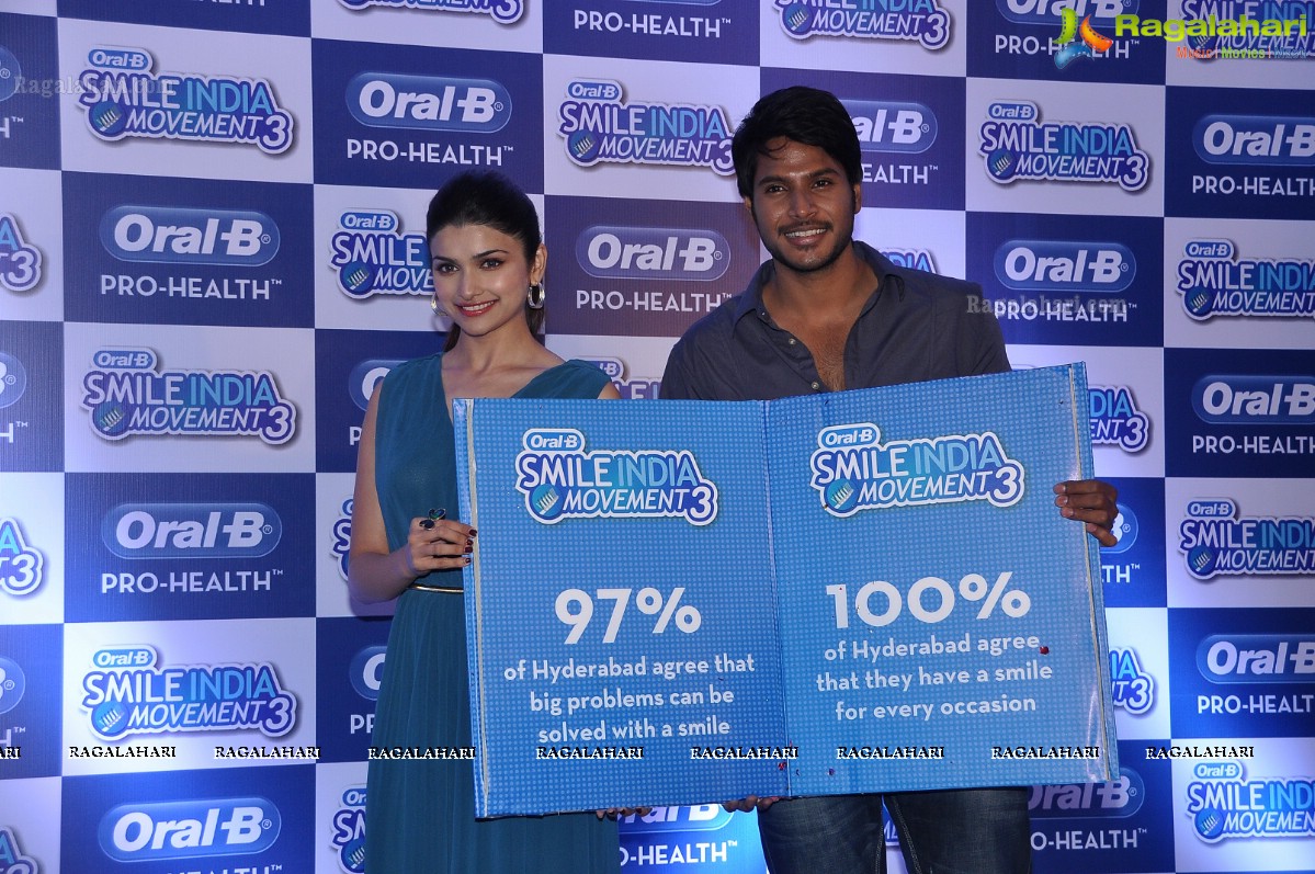 Smile Officers Prachi Desai and Sundeep Kishan at Oral-B Smile India Movement, Hyderabad