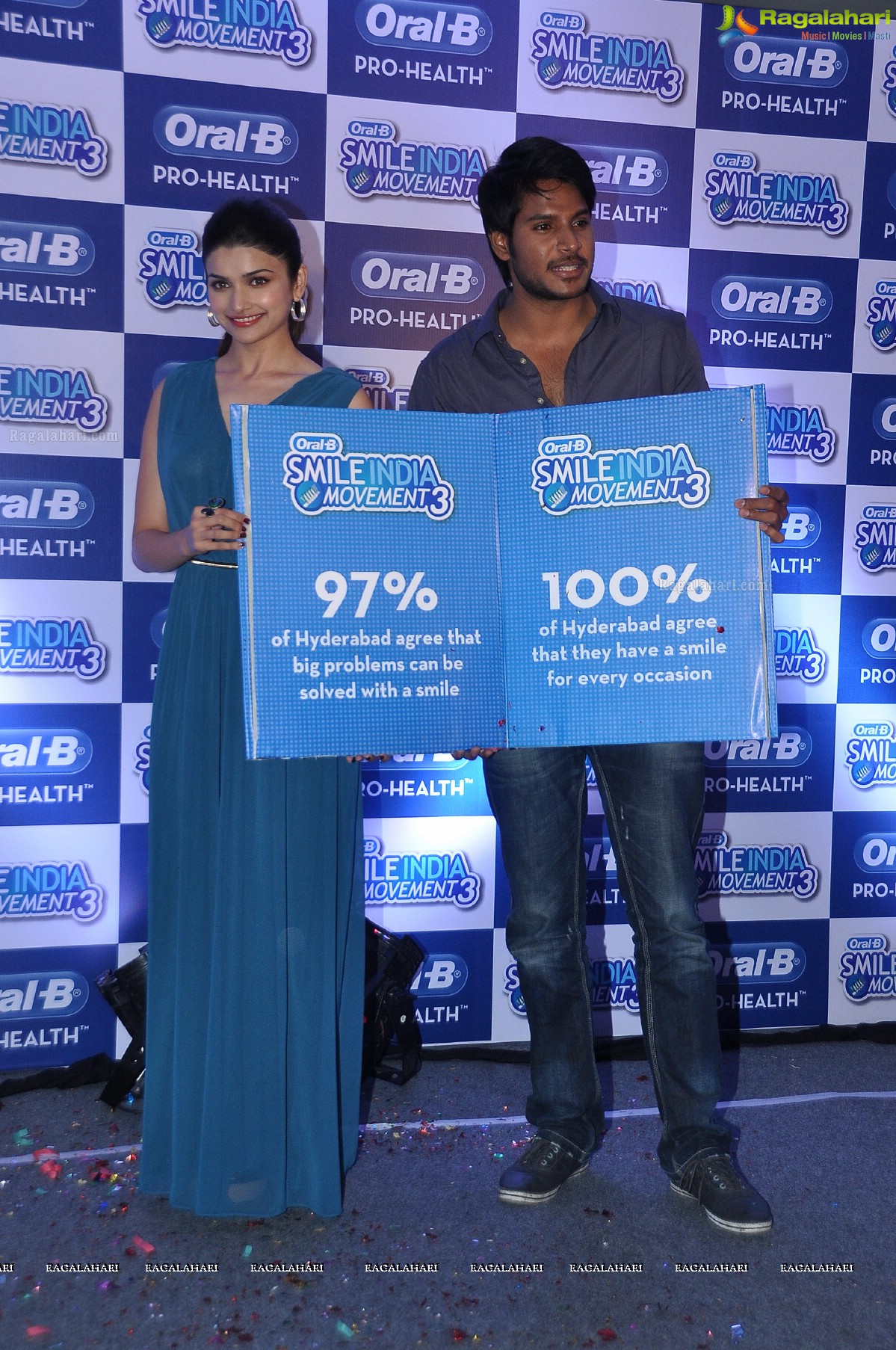 Smile Officers Prachi Desai and Sundeep Kishan at Oral-B Smile India Movement, Hyderabad