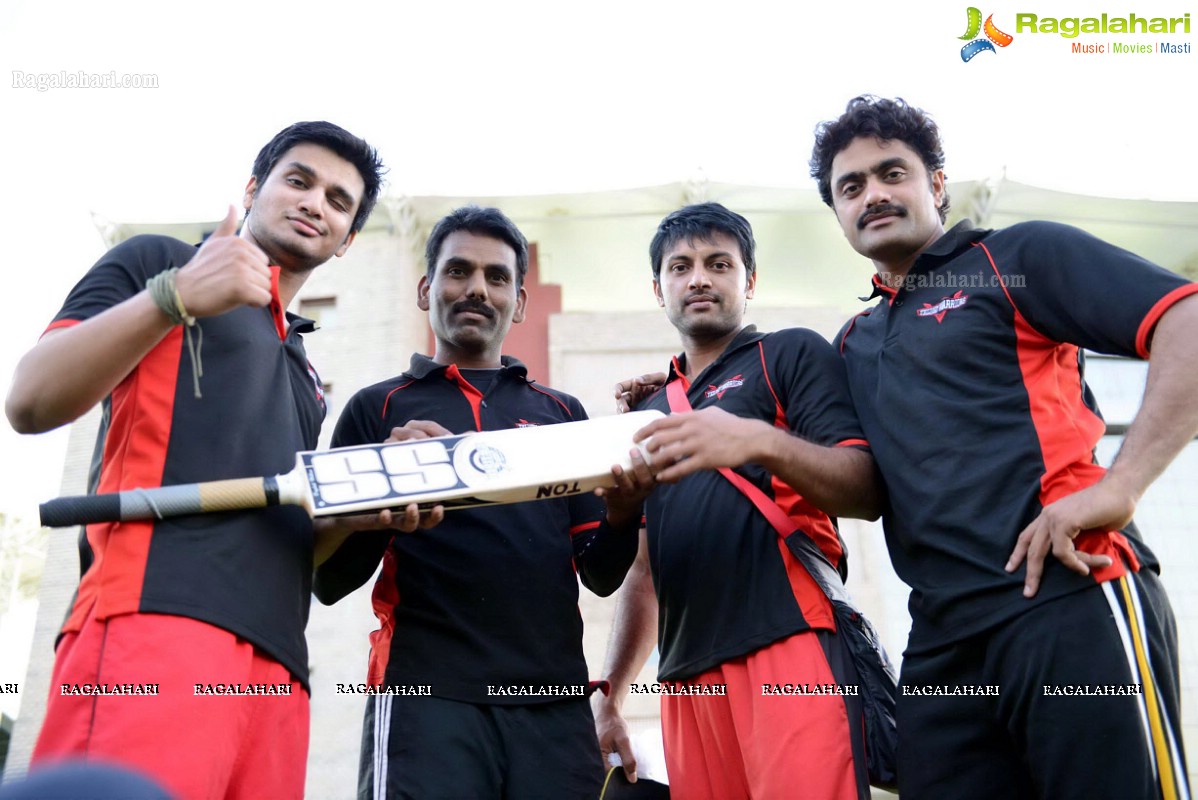 CCL 3: Telugu Warriors Team Practice Match at JSCA Stadium, Ranchi