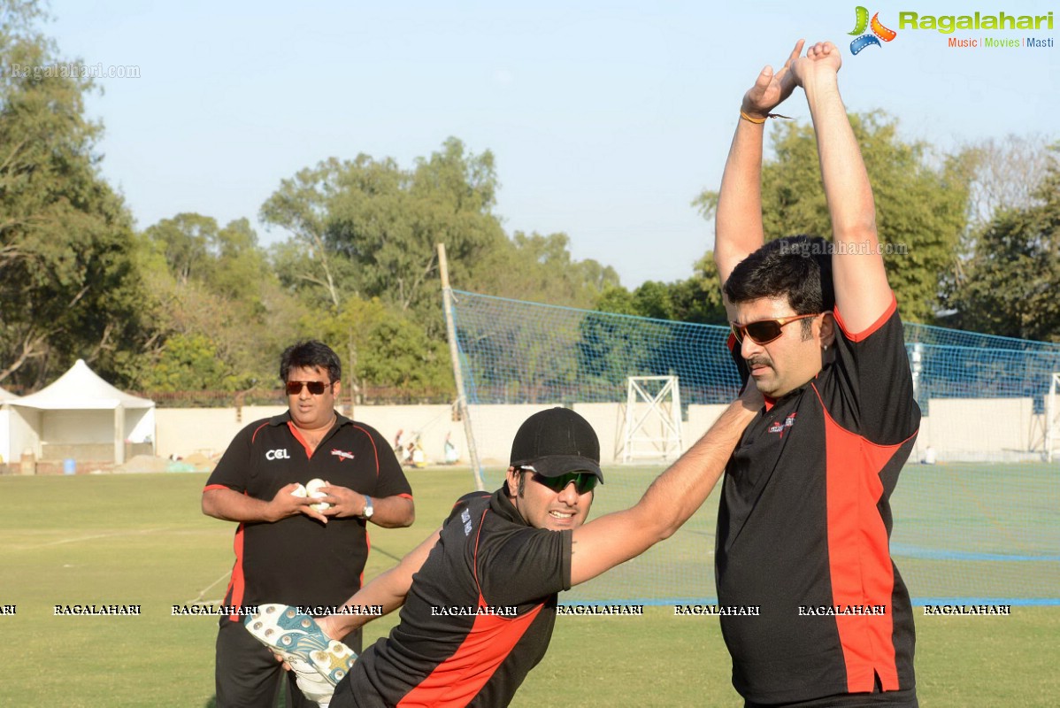 CCL 3: Telugu Warriors Team Practice Match at JSCA Stadium, Ranchi