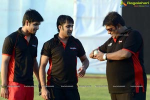 2013 CCL Telugu Warriors Practice Match at JSCA Stadium, Ranchi