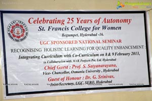 St. Francis College for Women UGC National Seminar