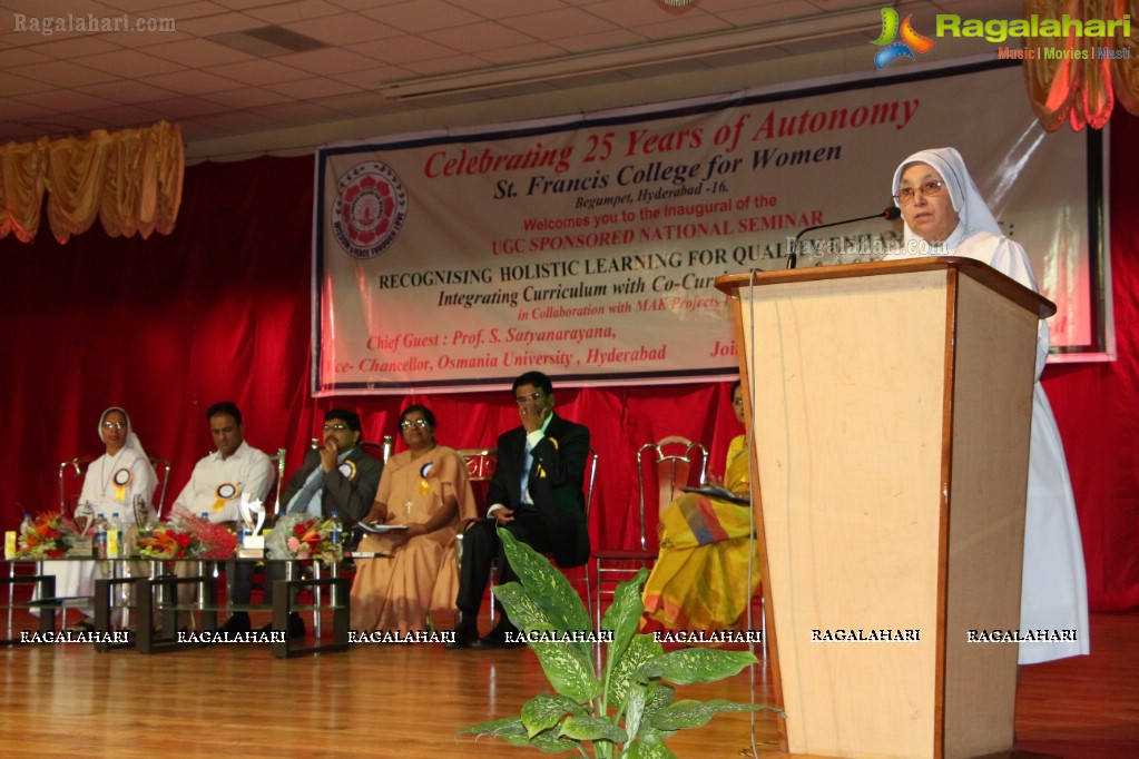 St. Francis College for Women UGC sponsored National Seminar  (Feb. 8, 2013)