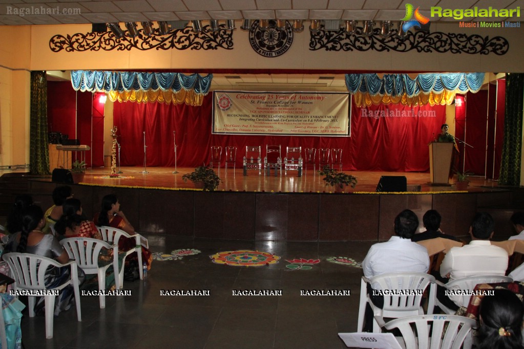 St. Francis College for Women UGC sponsored National Seminar  (Feb. 8, 2013)