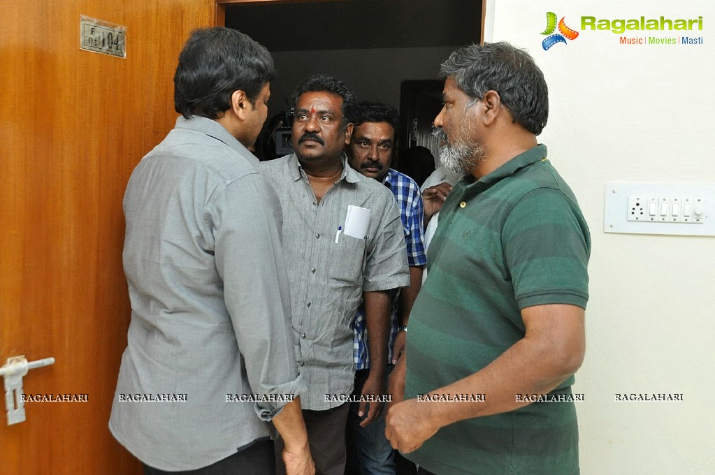 Chiranjeevi visits AP Cine Workers Co-Operative Housing Society Chitrapuri Colony, Hyderabad