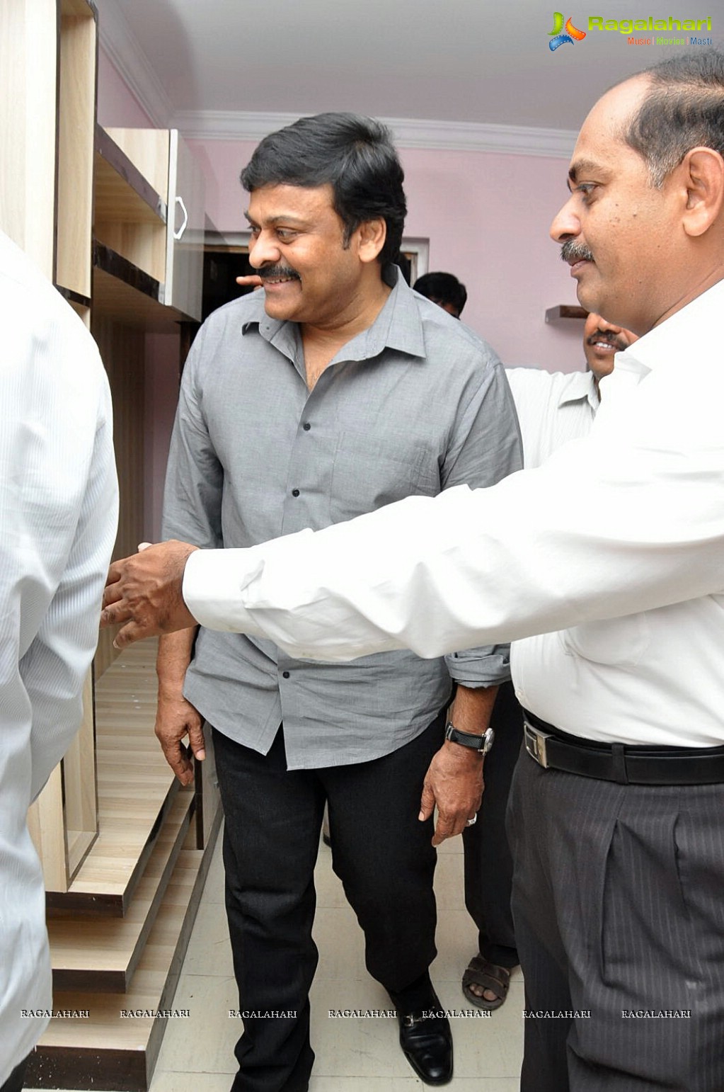 Chiranjeevi visits AP Cine Workers Co-Operative Housing Society Chitrapuri Colony, Hyderabad