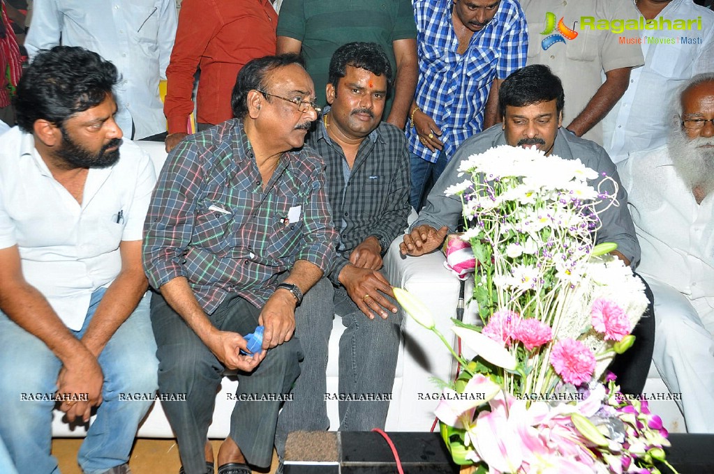 Chiranjeevi visits AP Cine Workers Co-Operative Housing Society Chitrapuri Colony, Hyderabad