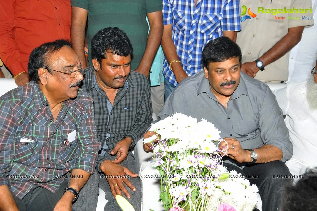 Chiranjeevi visits AP Cine Workers Co-Operative Housing Society Chitrapuri Colony, Hyderabad