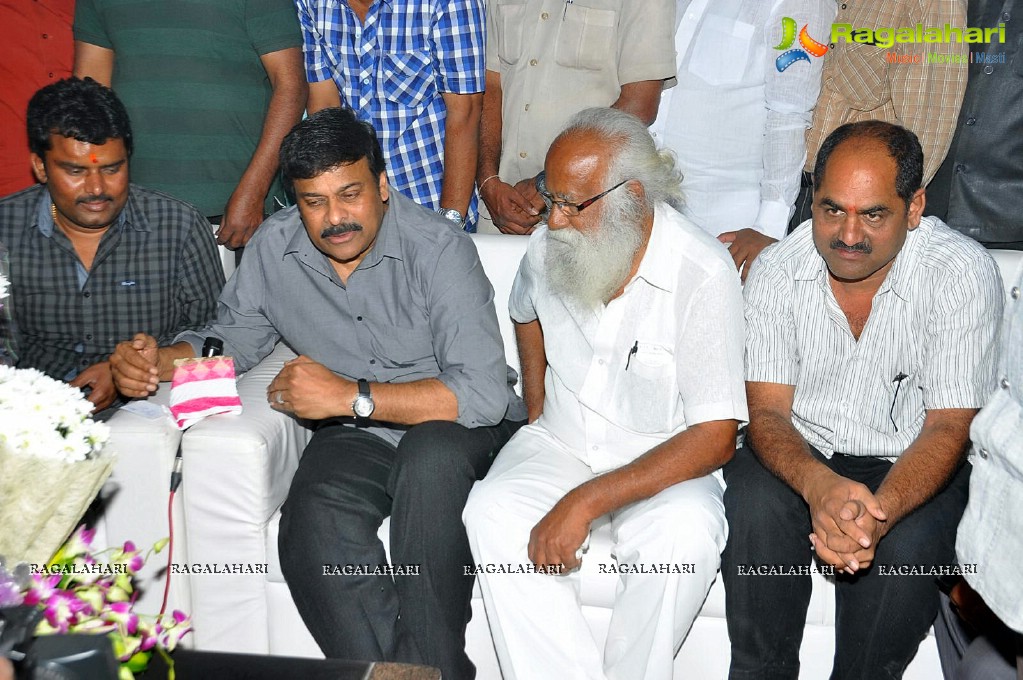 Chiranjeevi visits AP Cine Workers Co-Operative Housing Society Chitrapuri Colony, Hyderabad