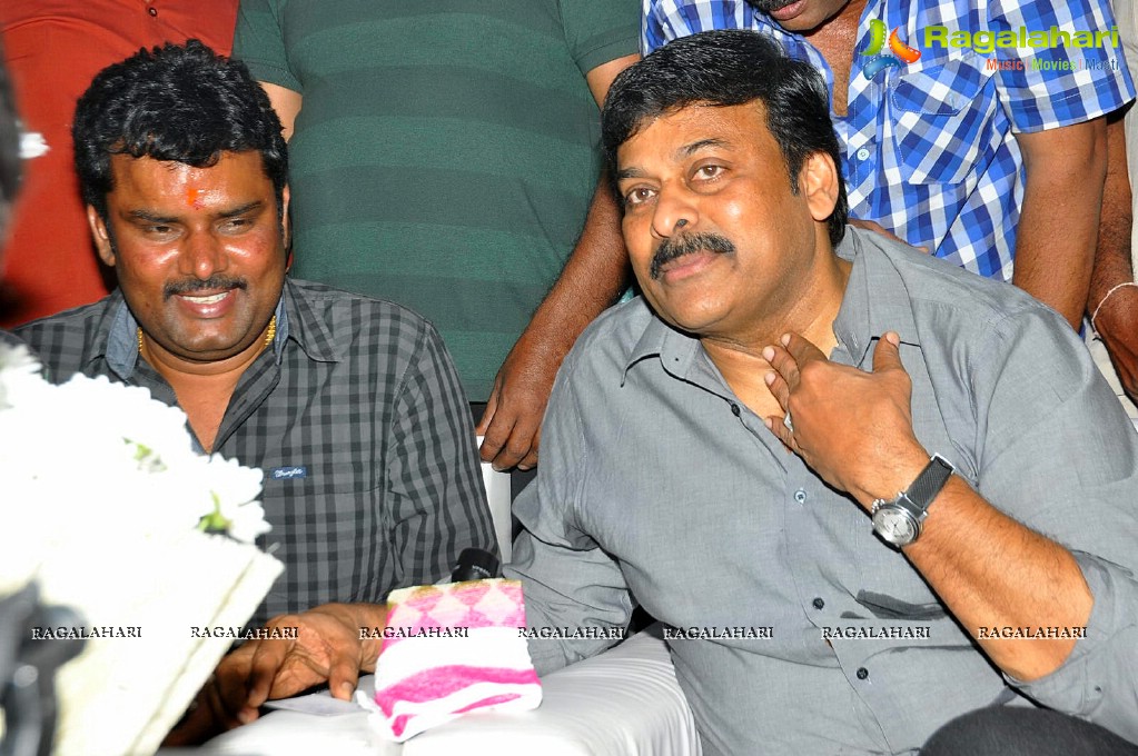 Chiranjeevi visits AP Cine Workers Co-Operative Housing Society Chitrapuri Colony, Hyderabad