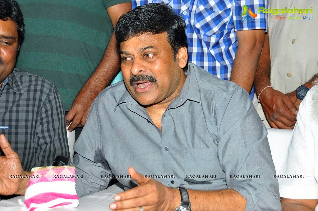 Chiranjeevi visits AP Cine Workers Co-Operative Housing Society Chitrapuri Colony, Hyderabad