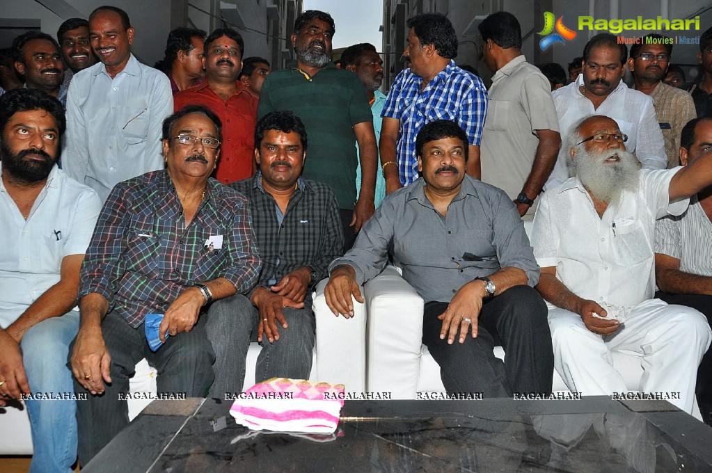 Chiranjeevi visits AP Cine Workers Co-Operative Housing Society Chitrapuri Colony, Hyderabad