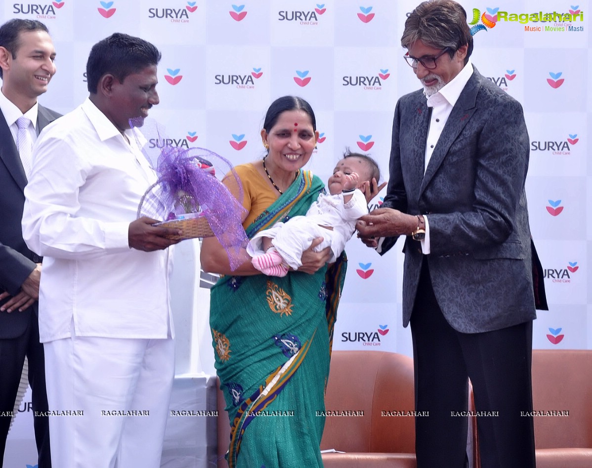 Amitabh Bachchan inaugurates Surya Child Care, Mumbai