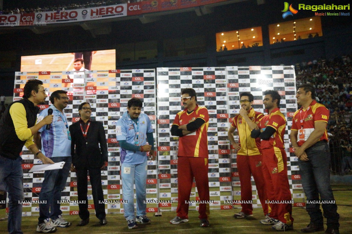 CCL 4: Telugu Warriors Vs Bhojpuri Dabanggs