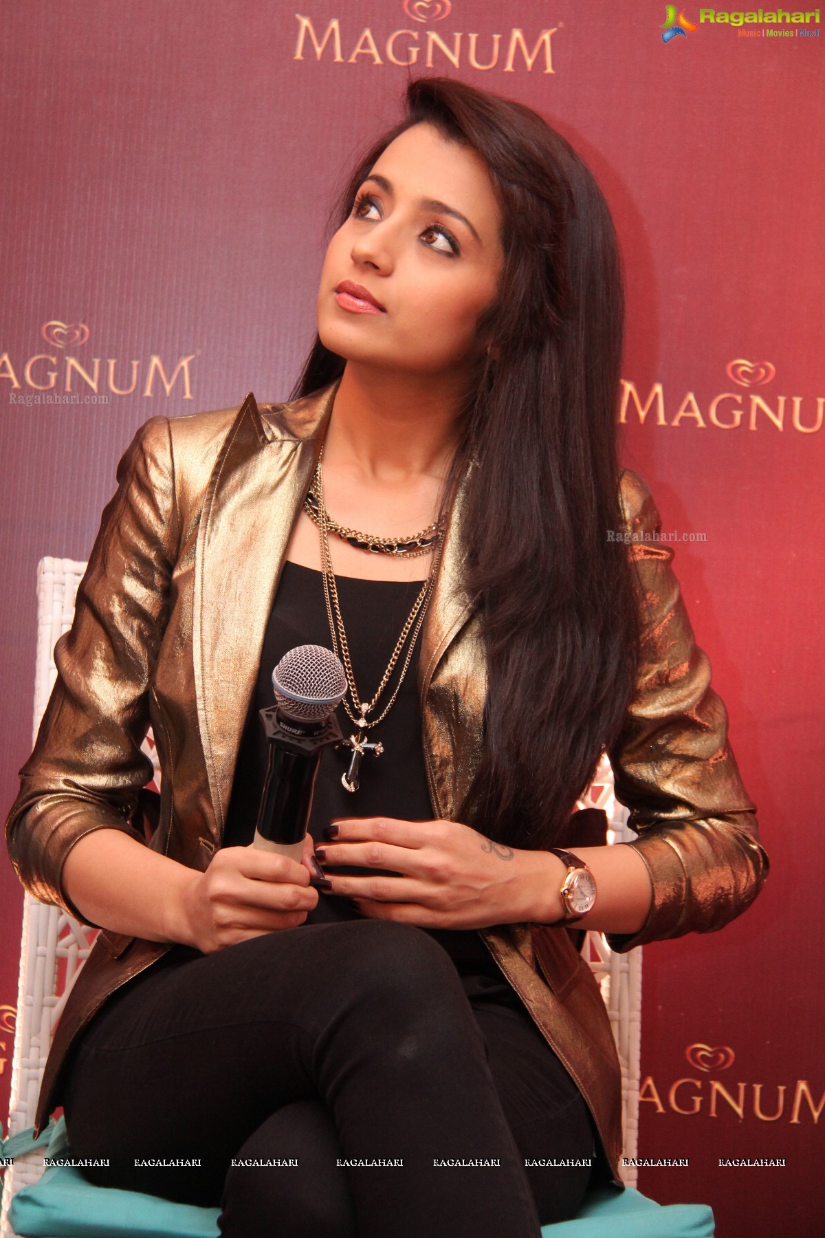 Trisha launches Premium Ice-Cream Brand 'Magnum' in Hyderabad