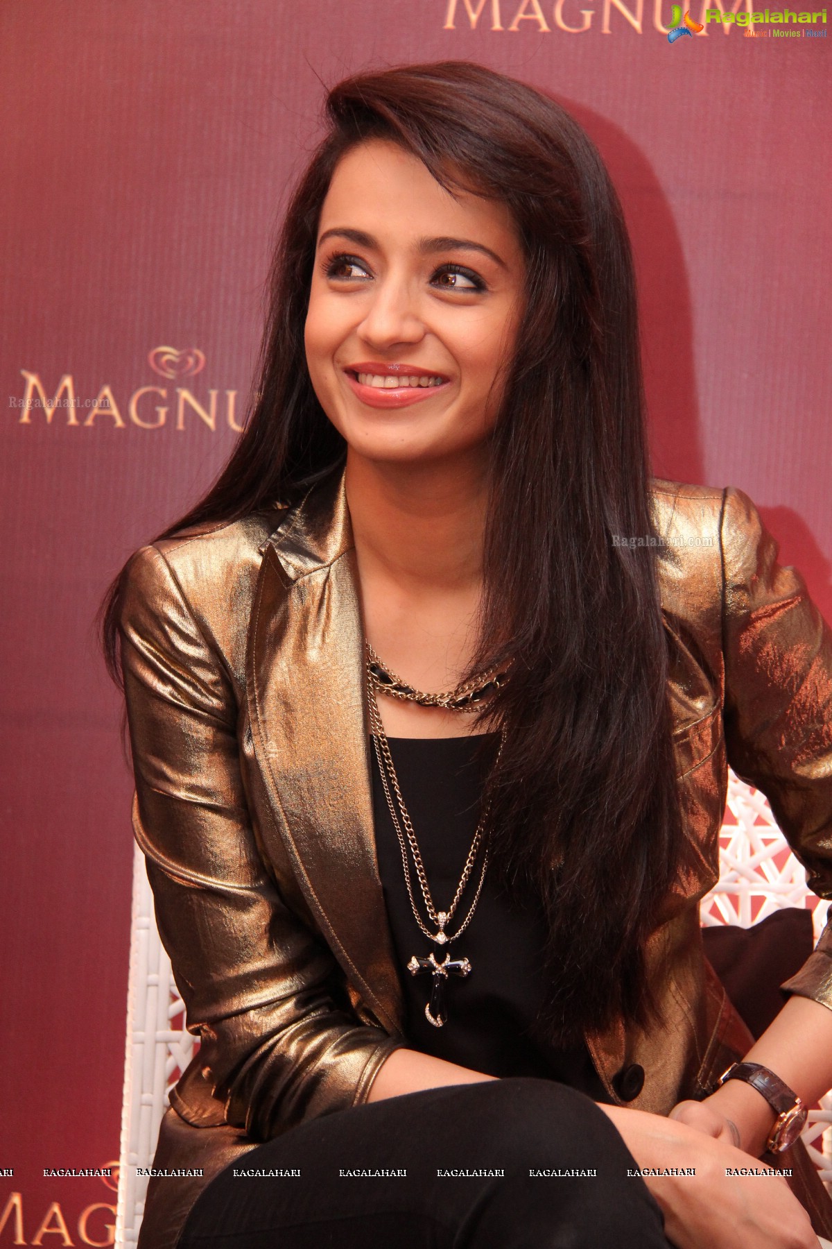 Trisha launches Premium Ice-Cream Brand 'Magnum' in Hyderabad