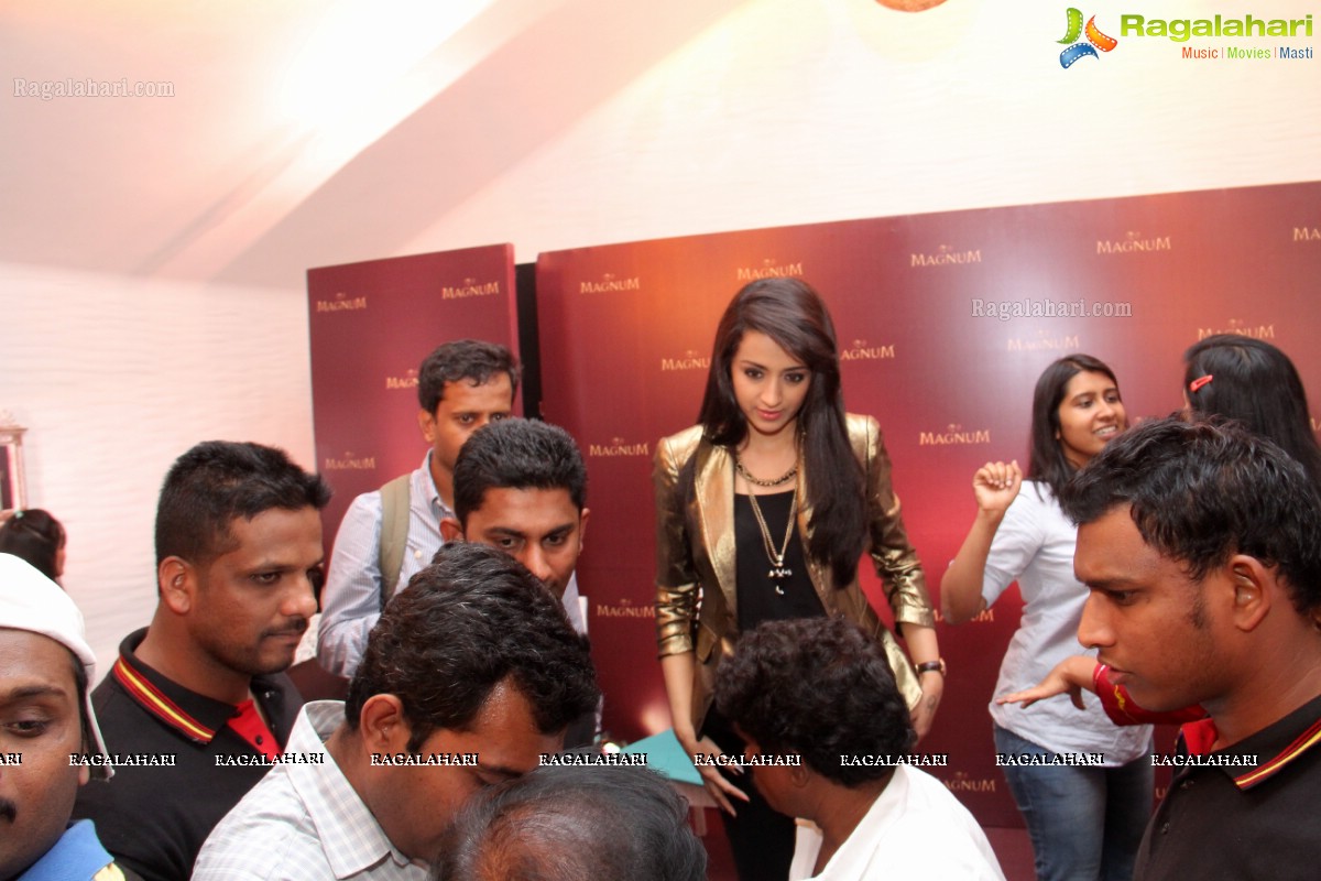 Trisha launches Premium Ice-Cream Brand 'Magnum' in Hyderabad