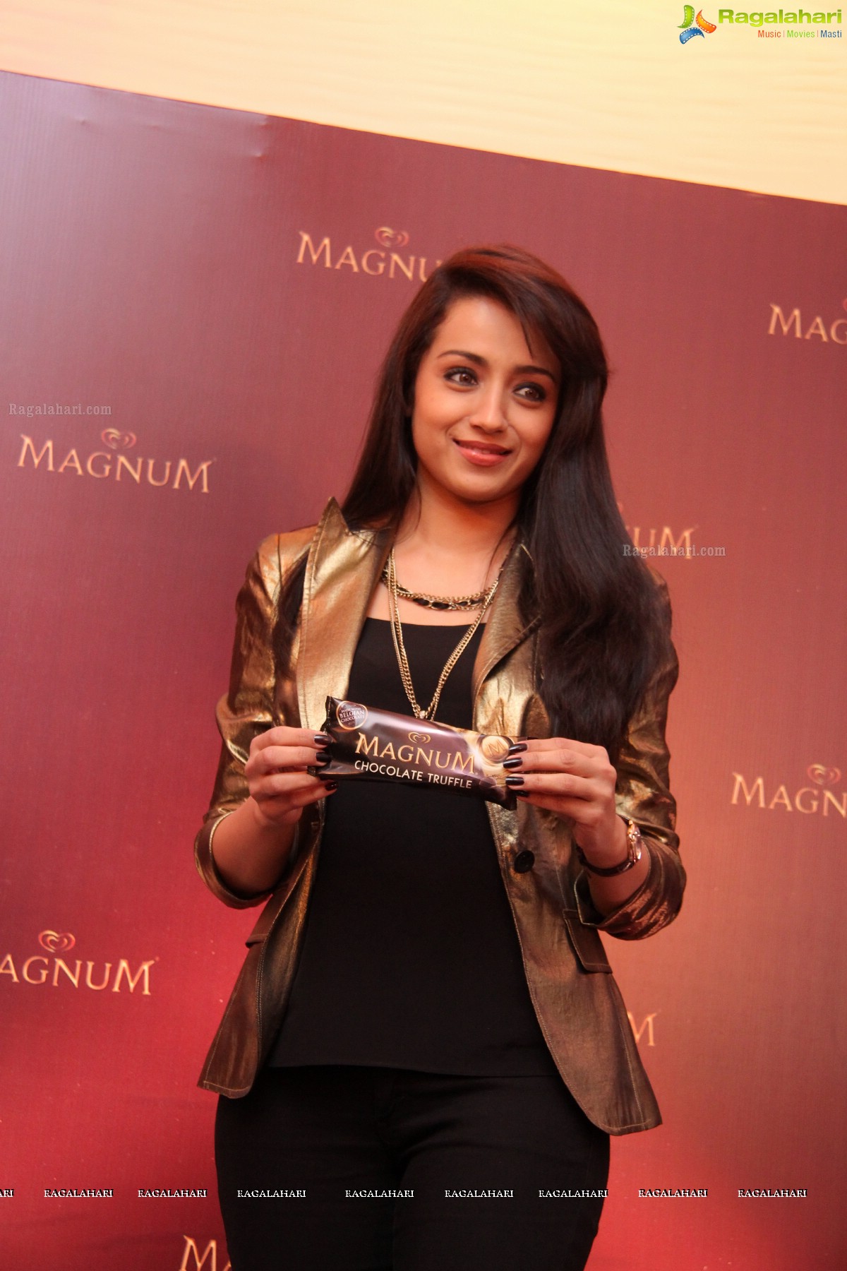 Trisha launches Premium Ice-Cream Brand 'Magnum' in Hyderabad