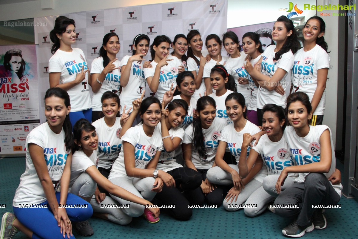 Max Miss Hyderabad 2014 Finalists at Talwalkars, Hyderabad