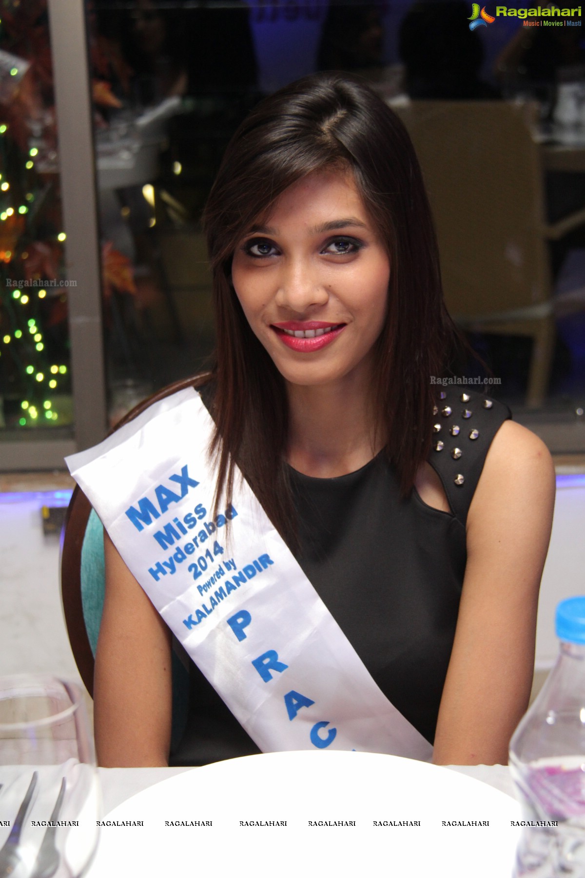 Miss Hyderabad Finalists 2014 at News Cafe, Hyderabad