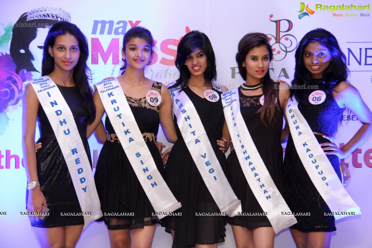 Miss Hyderabad Finalists 2014 at News Cafe, Hyderabad