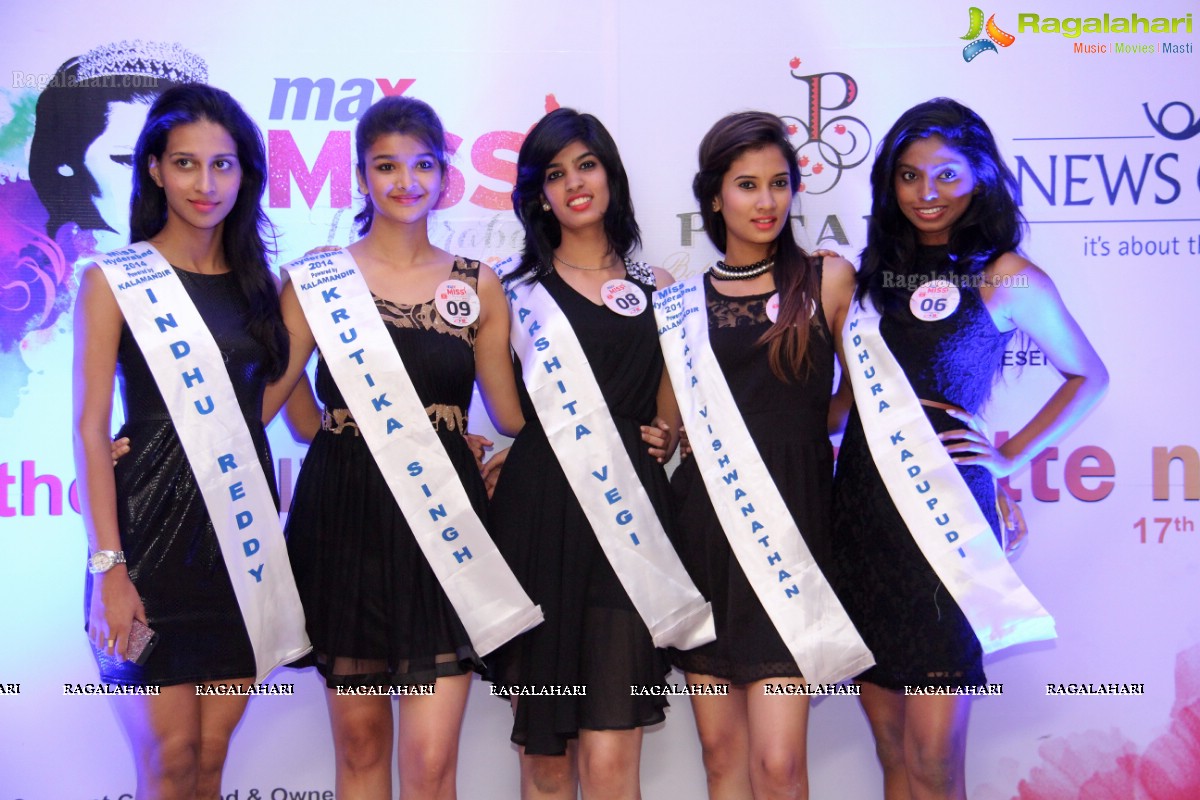 Miss Hyderabad Finalists 2014 at News Cafe, Hyderabad