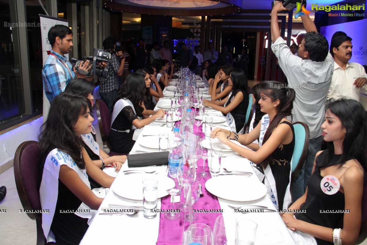 Miss Hyderabad Finalists 2014 at News Cafe, Hyderabad