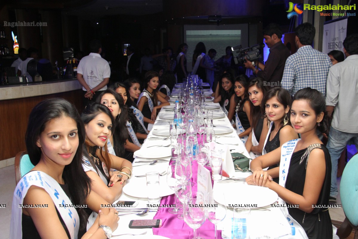 Miss Hyderabad Finalists 2014 at News Cafe, Hyderabad