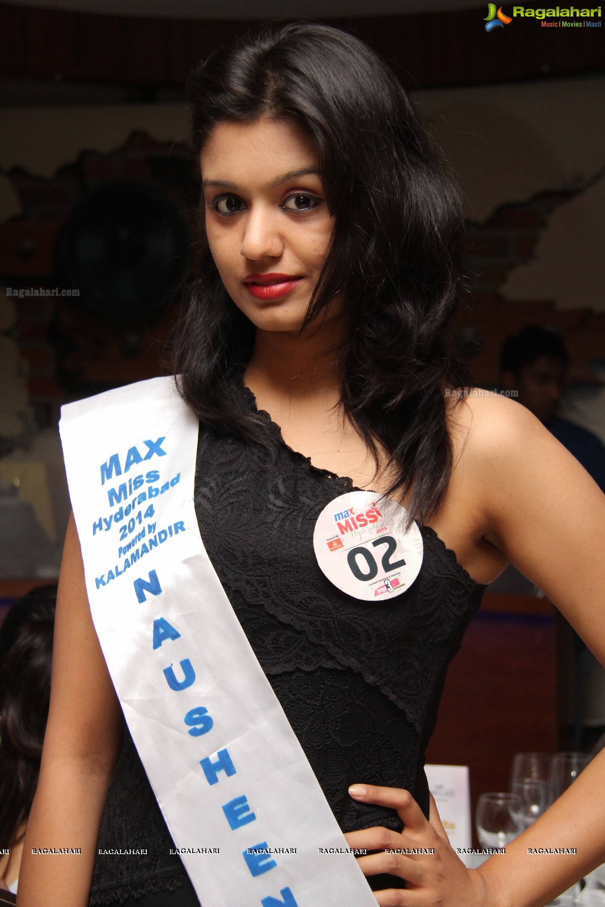 Miss Hyderabad Finalists 2014 at News Cafe, Hyderabad