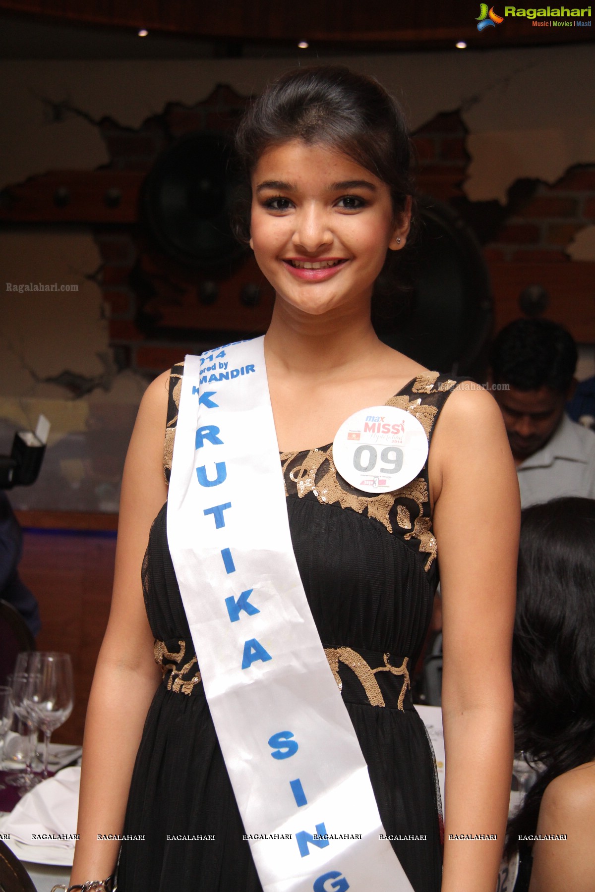 Miss Hyderabad Finalists 2014 at News Cafe, Hyderabad