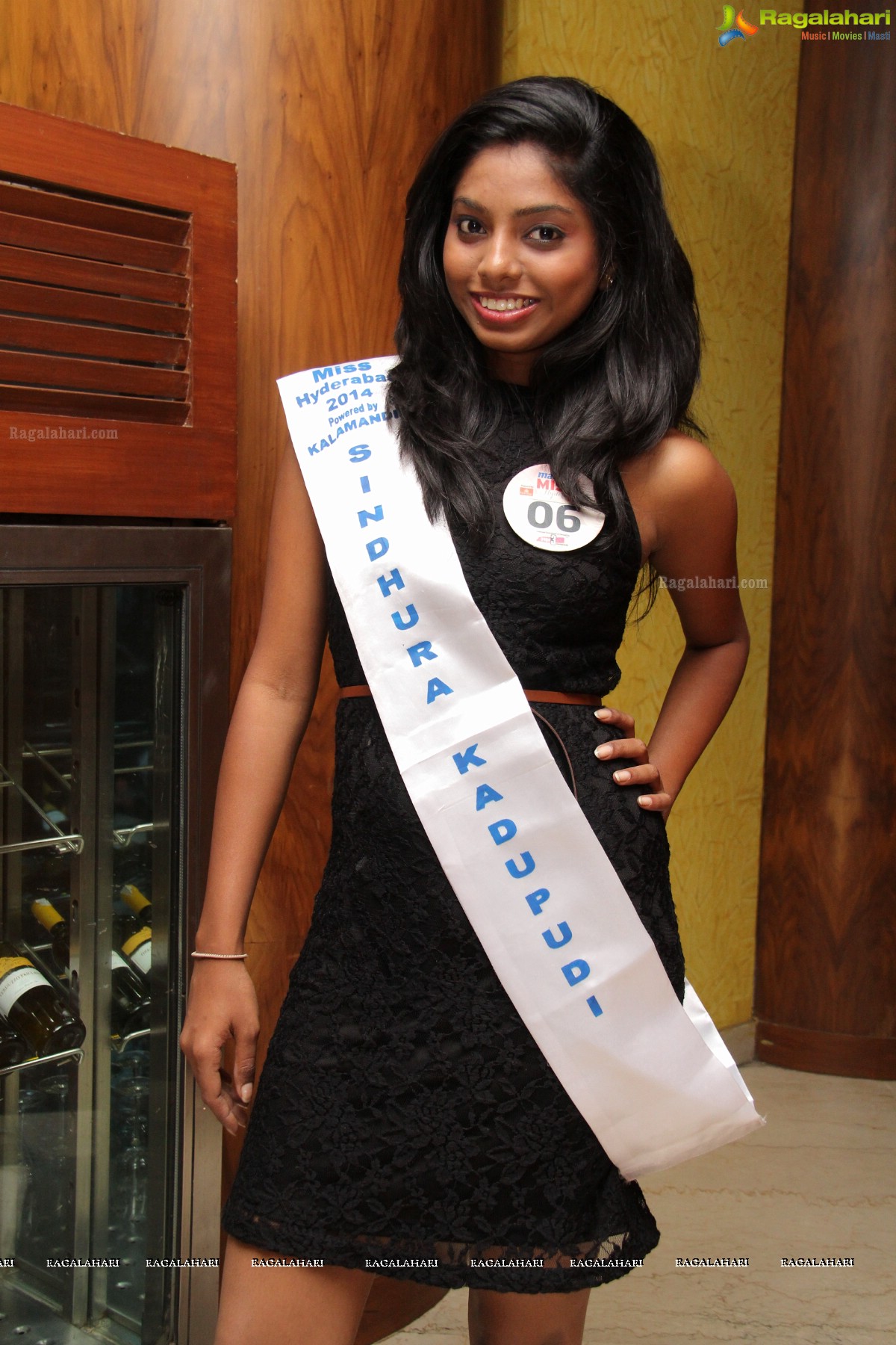 Miss Hyderabad Finalists 2014 at News Cafe, Hyderabad