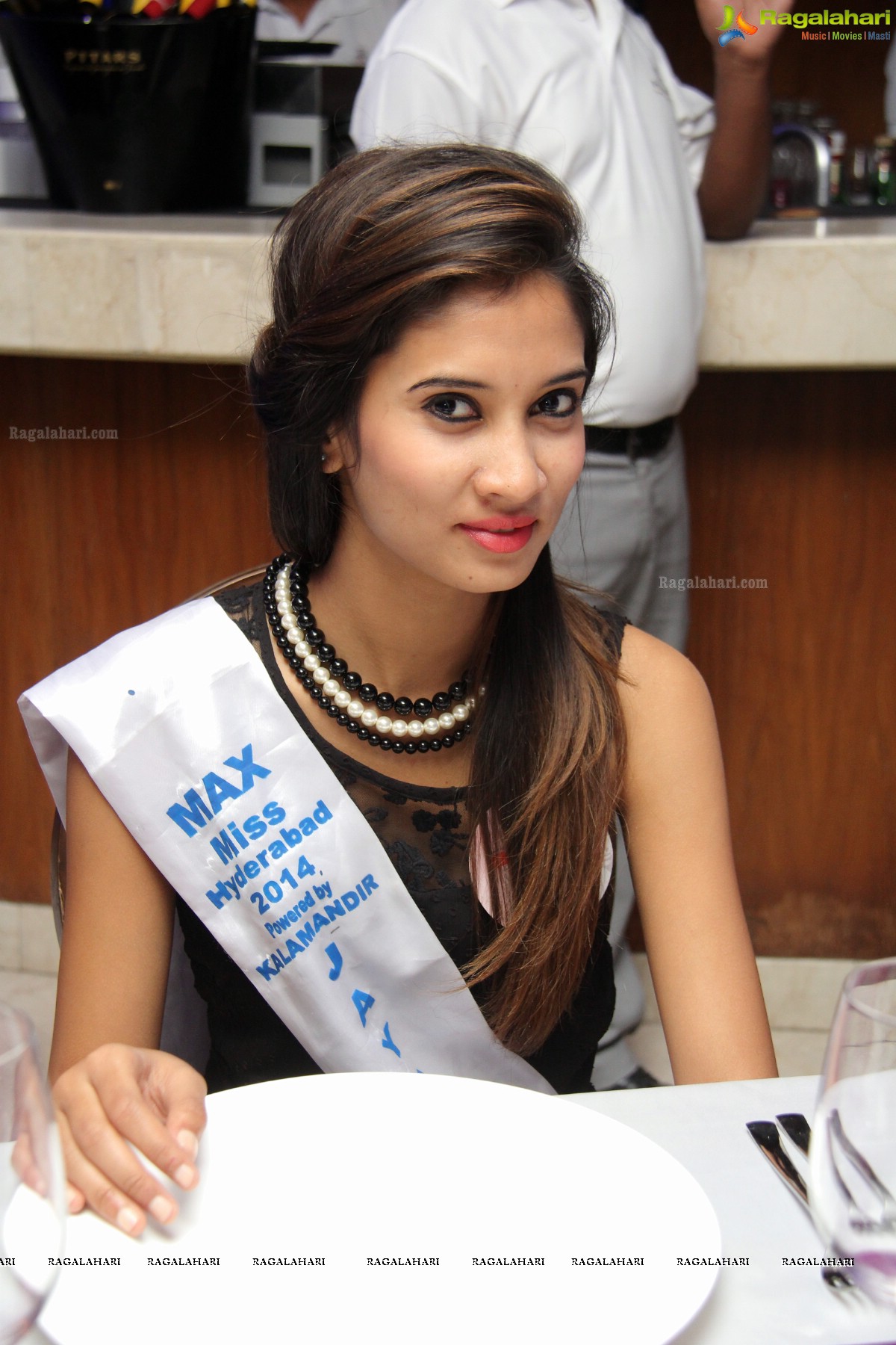 Miss Hyderabad Finalists 2014 at News Cafe, Hyderabad