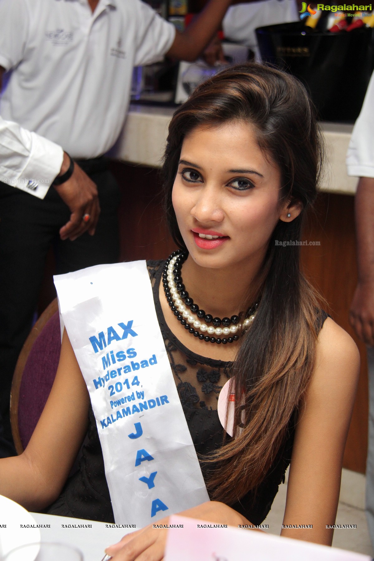 Miss Hyderabad Finalists 2014 at News Cafe, Hyderabad