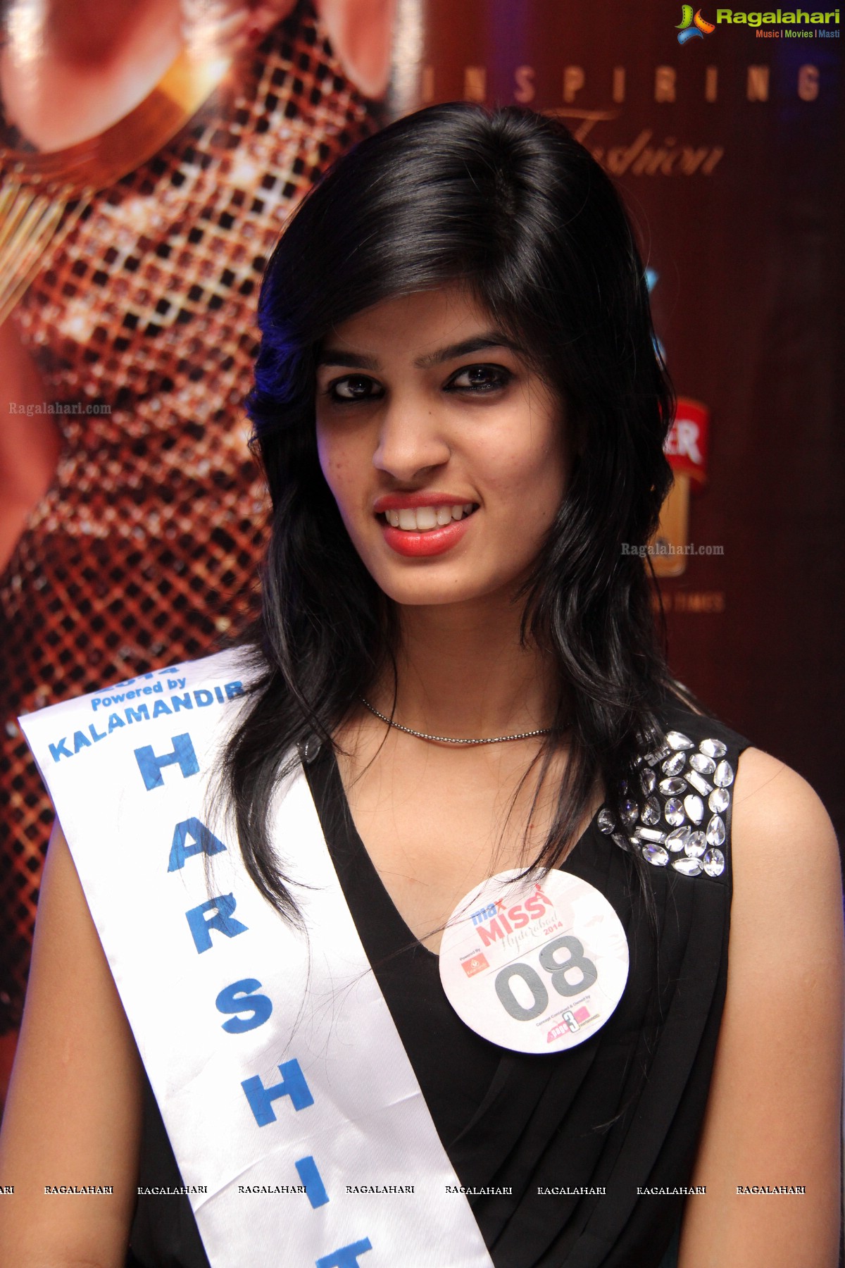 Miss Hyderabad Finalists 2014 at News Cafe, Hyderabad