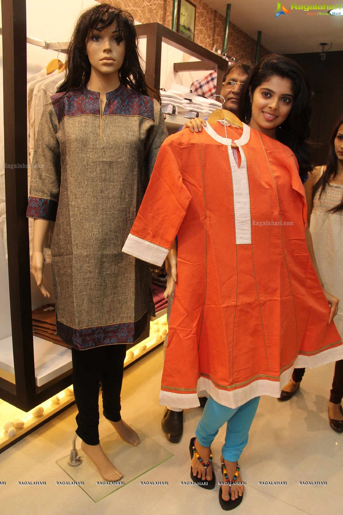 Sravya launches Laven Fashions at Linen Club Store, Secunderabad